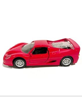 Vintage Maisto Red Ferrari F50 Diecast Model Toy Car 1/39 Scale Doors Open Sport
